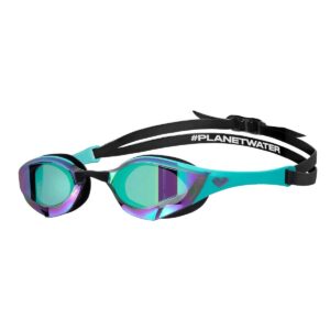 Arena Cobra Edge Swipe Mirror Goggles - Emerald / Peacock / Black