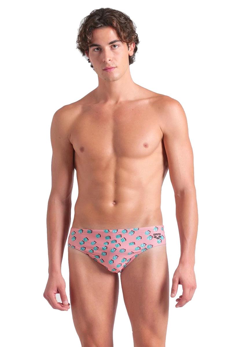 Arena Dices 7cm Swim Briefs - Pink / Multi-626852
