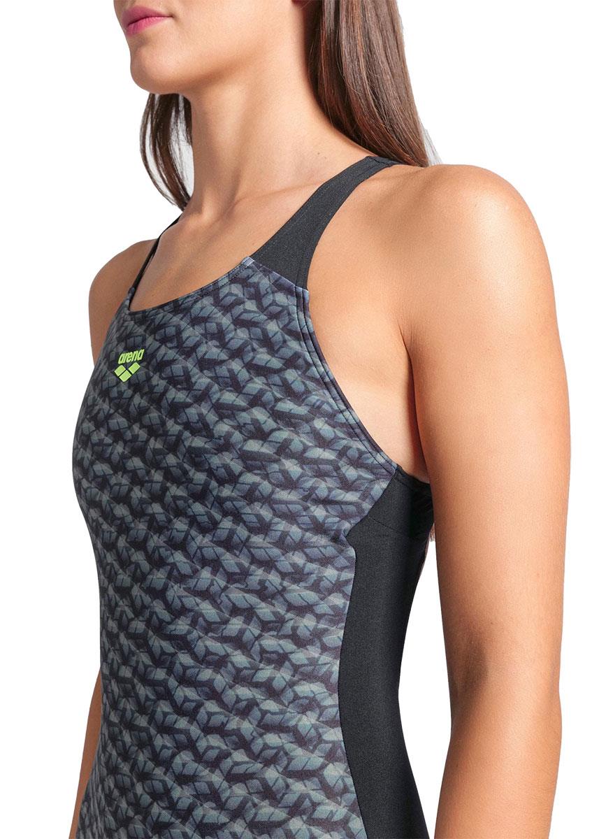 Arena Womens Monogram Control Pro Back Swimsuit - Dark Sage / Multi / Black-627135