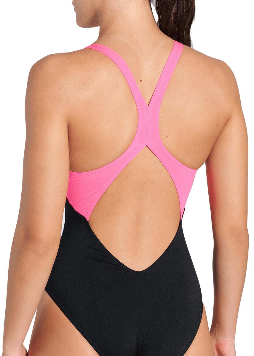 Arena Womens DreamLine V Back Swimsuit - Black / Shocking Pink-627149