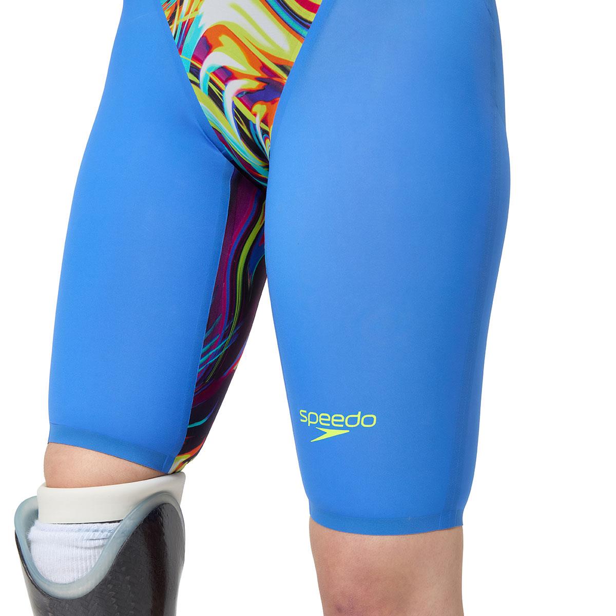 Speedo Fastskin LZR Pure Valor 2.0 Closedback Kneeskin - Molten Blur / Cobalt Pop-627241