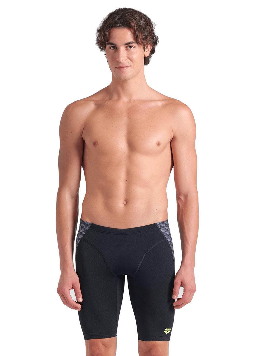 Arena Mens Monogram Swim Jammer - Black / Dark Sage-626726