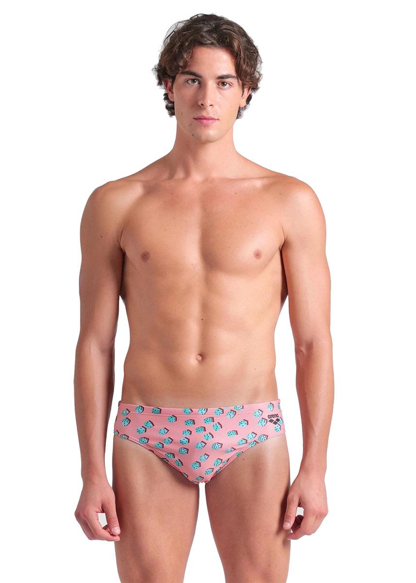 Arena Dices 7cm Swim Briefs - Pink / Multi-626850