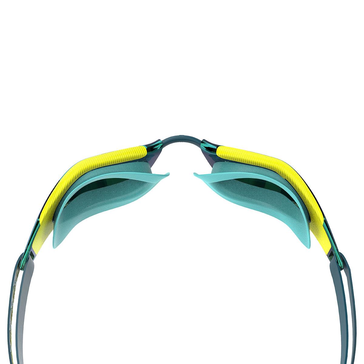 Speedo Fastskin Hyper Elite Mirrored Goggles - Hyper Yellow / Steel / Emerald-626504