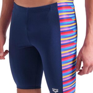 Arena Racing Stripe Swim Jammers - Navy / Multi
