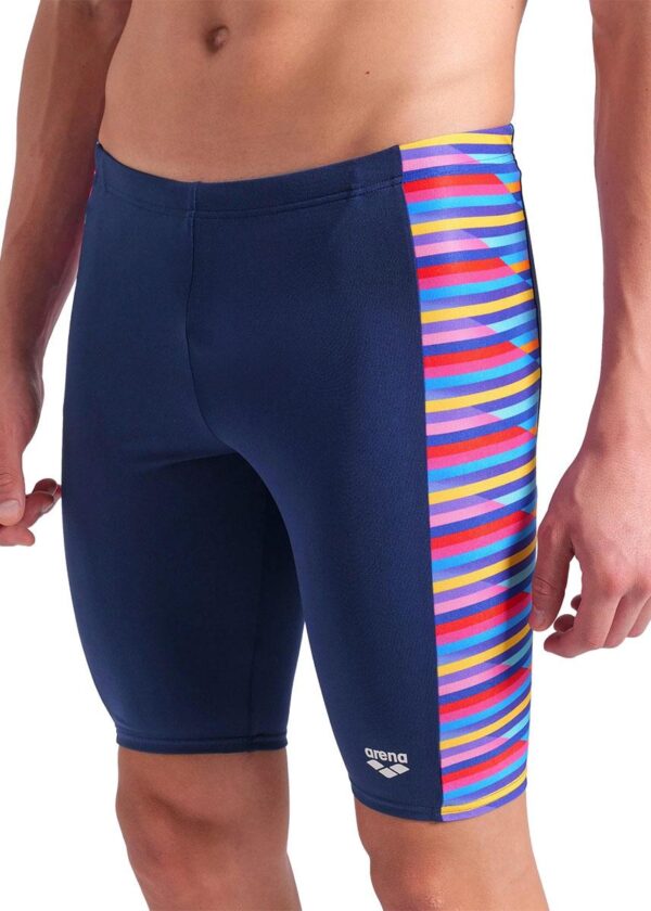 Arena Racing Stripe Swim Jammers - Navy / Multi
