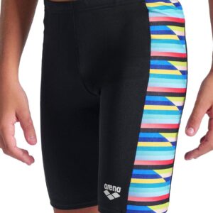 Arena Boys Racing Stripe Swim Jammers - Black / Multi