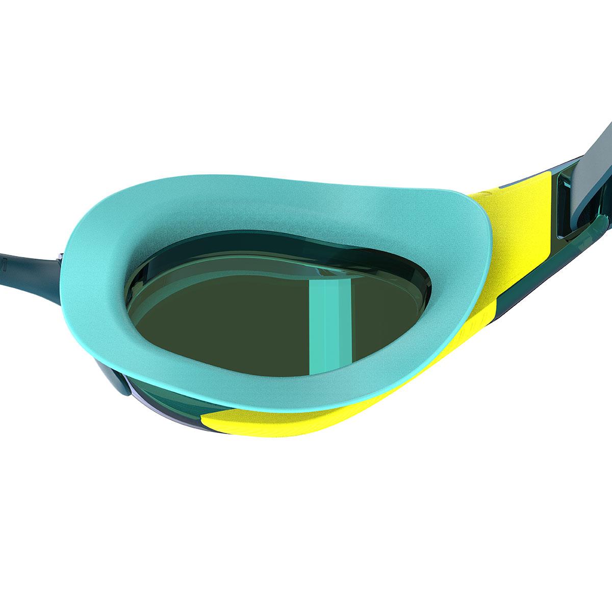 Speedo Fastskin Hyper Elite Mirrored Goggles - Hyper Yellow / Steel / Emerald-626505