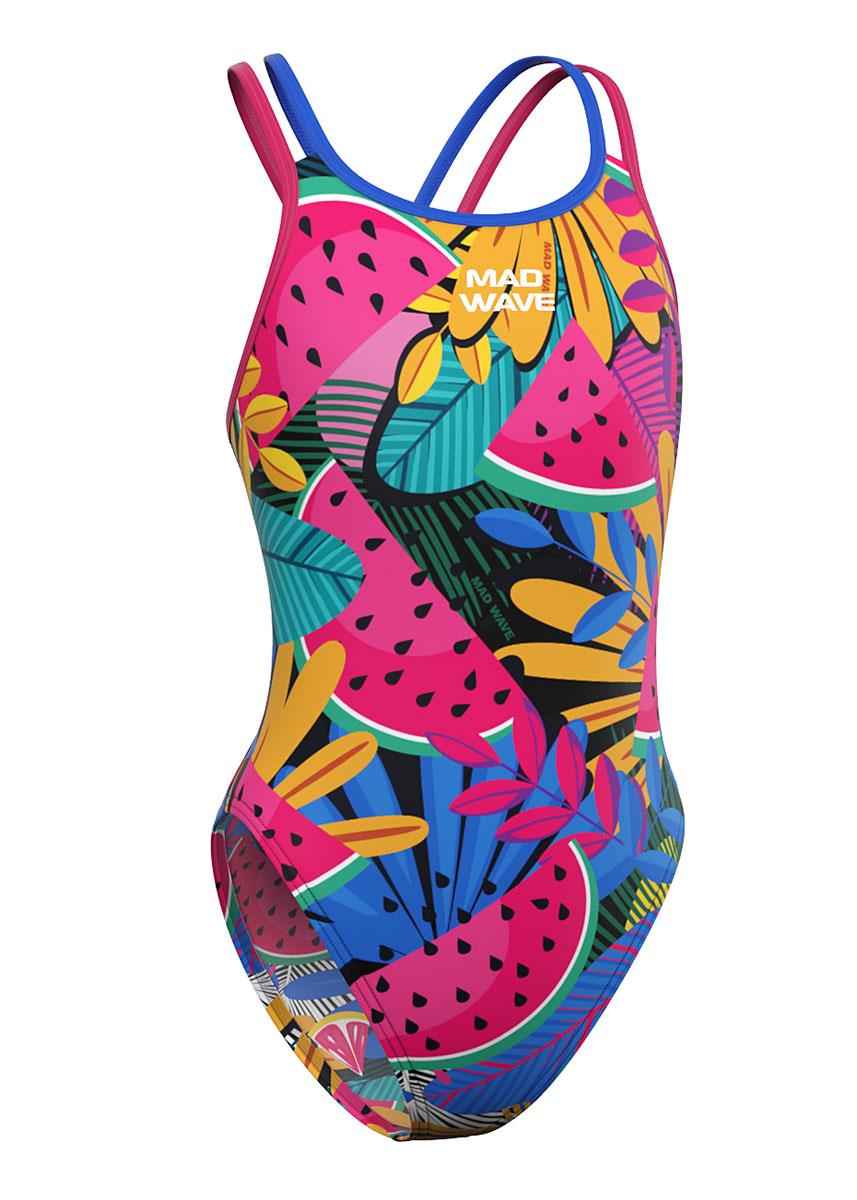 Mad Wave Girls D5 Crossback Swimsuit - Multicoloured-628534
