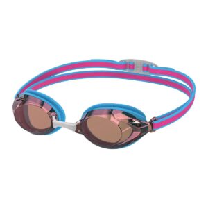 Speedo Junior Vanquisher 3.0 Mirrored Goggles - Picton Blue / Gold-0