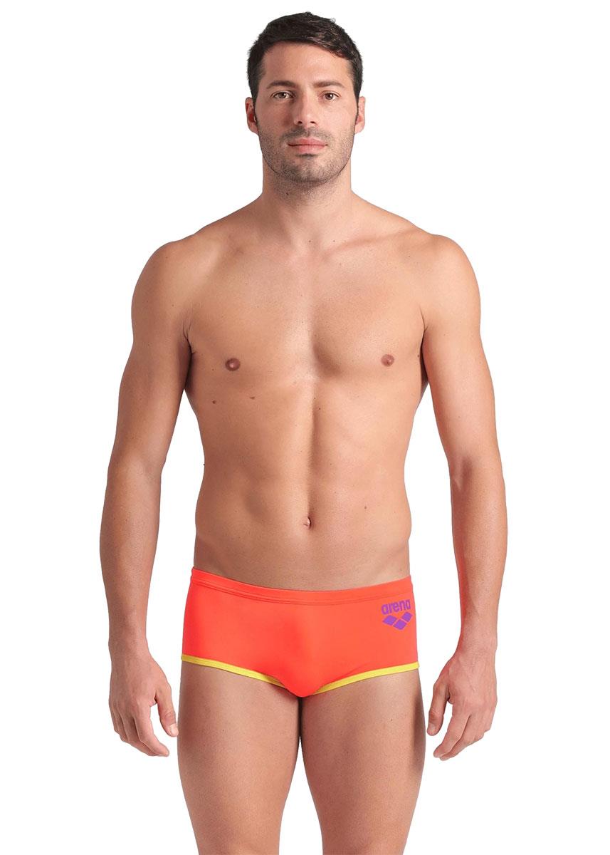 Arena One Biglogo Low Waist Short - Coral / Green-628260