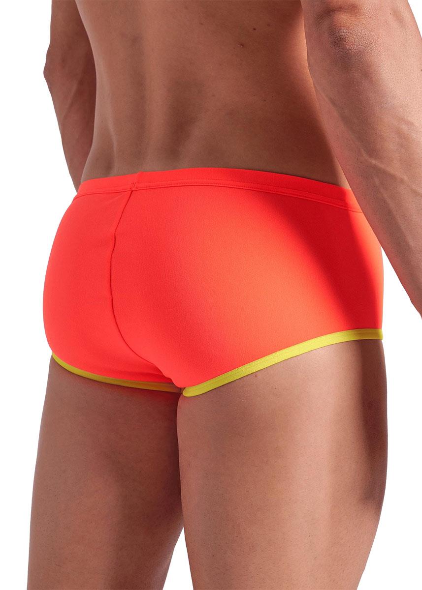 Arena One Biglogo Low Waist Short - Coral / Green-628259