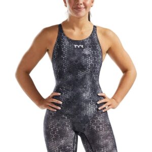 TYR Thresher Akurra Open Back Kneesuit - Black