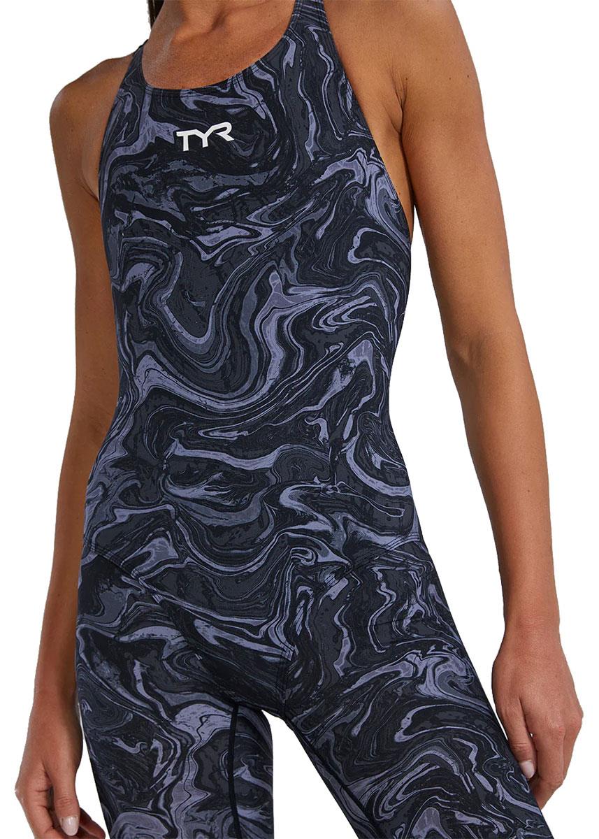 TYR Thresher Hyperblitz Open Back Kneesuit - Titanium-628116