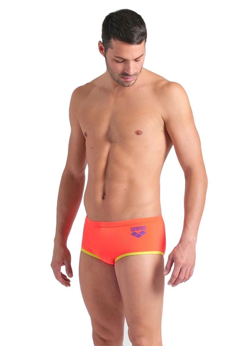 Arena One Biglogo Low Waist Short - Coral / Green-628262