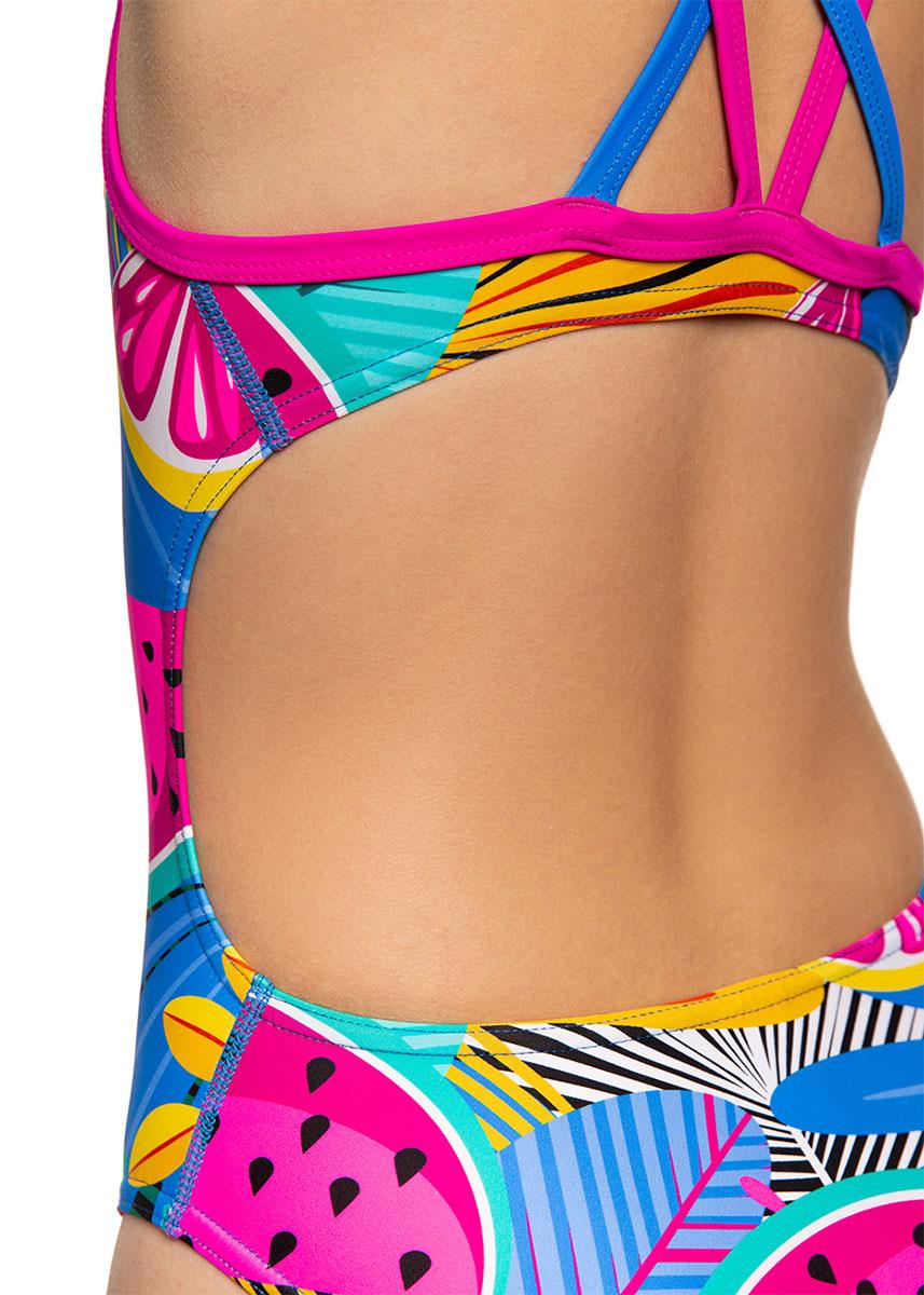 Mad Wave Girls D5 Crossback Swimsuit - Multicoloured-628533