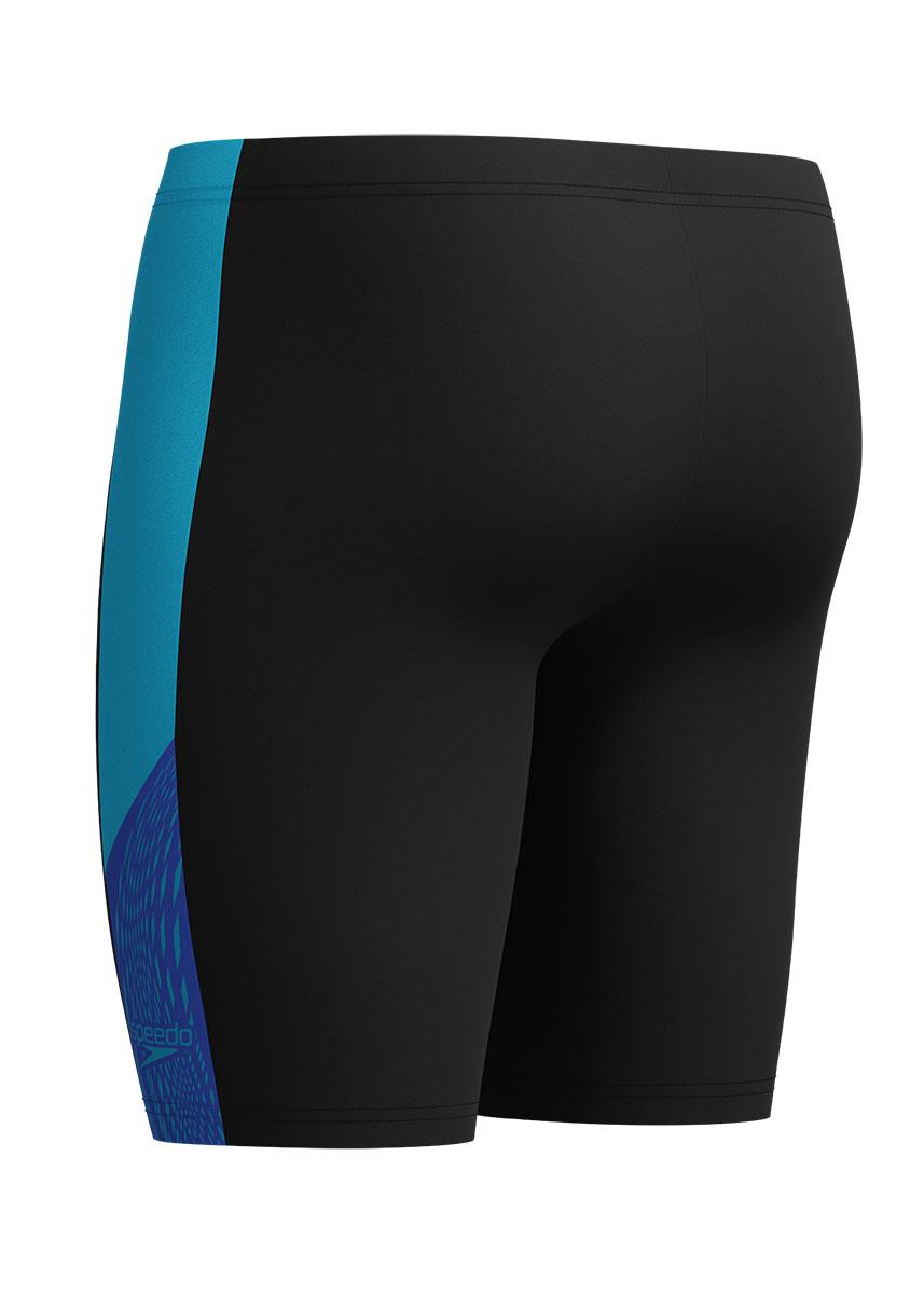 Speedo Mens Dive Splice Jammer - Black / Cobalt Pop-628982
