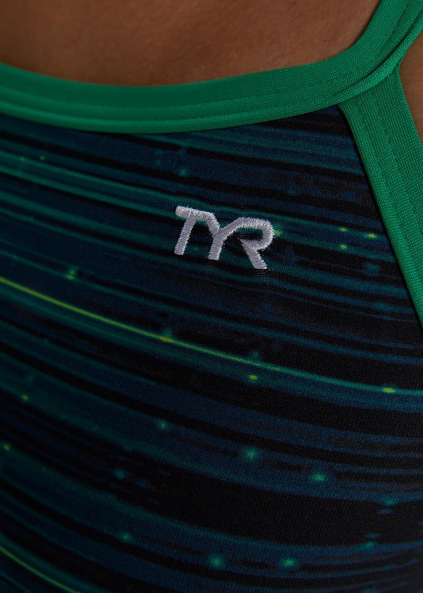 TYR DiamondFit Durafast Elite Speedwarp Swimsuit - Green-628712