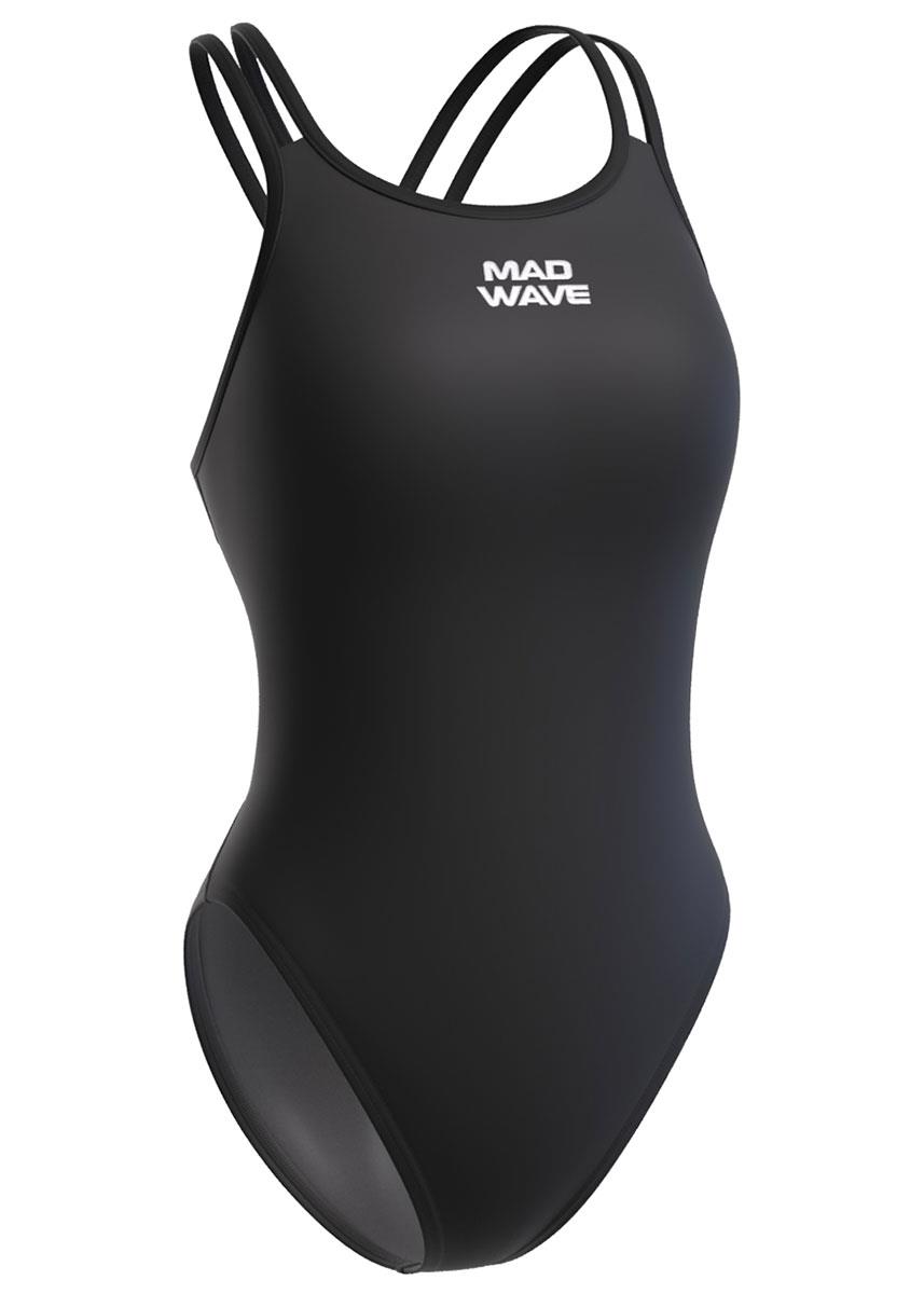 Mad Wave PBT Crossback Swimsuit - Black-629025