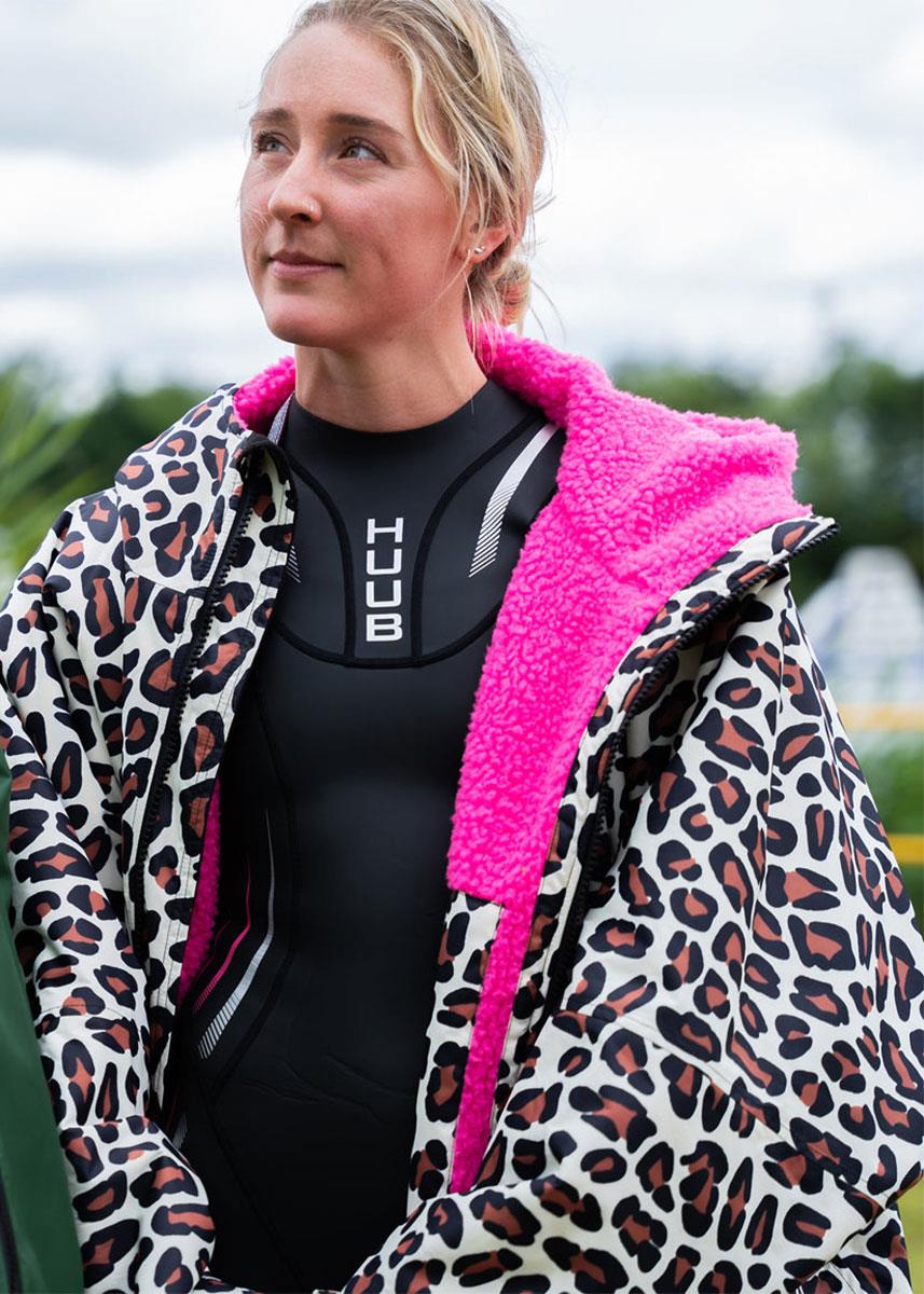 HUUB Changing Robe - Leopard Print / Pink