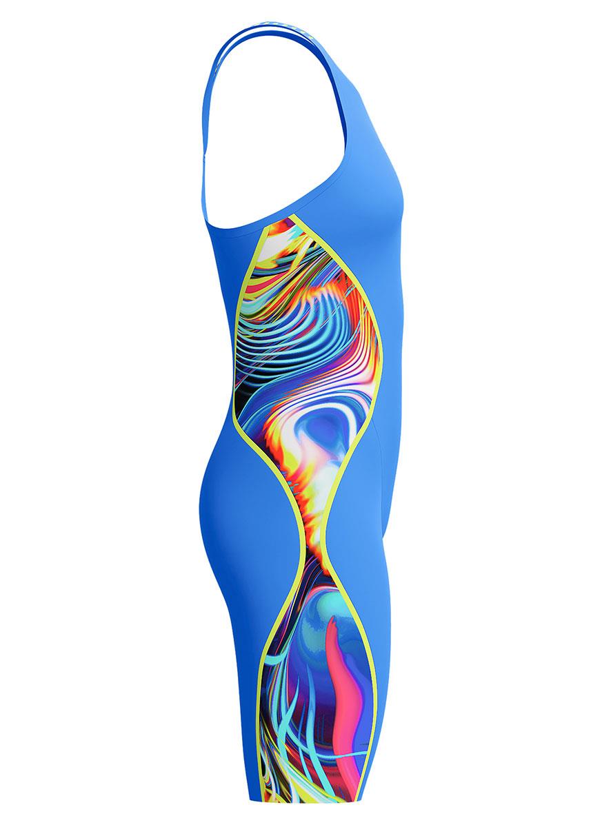 Speedo Fastskin LZR Pure Intent 2.0 Closedback Kneeskin - Molten Blur / Cobalt Pop-629036