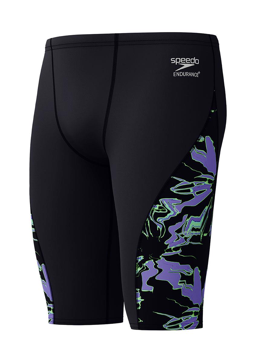 Speedo Printed Side Splice Jammers - Black-628962