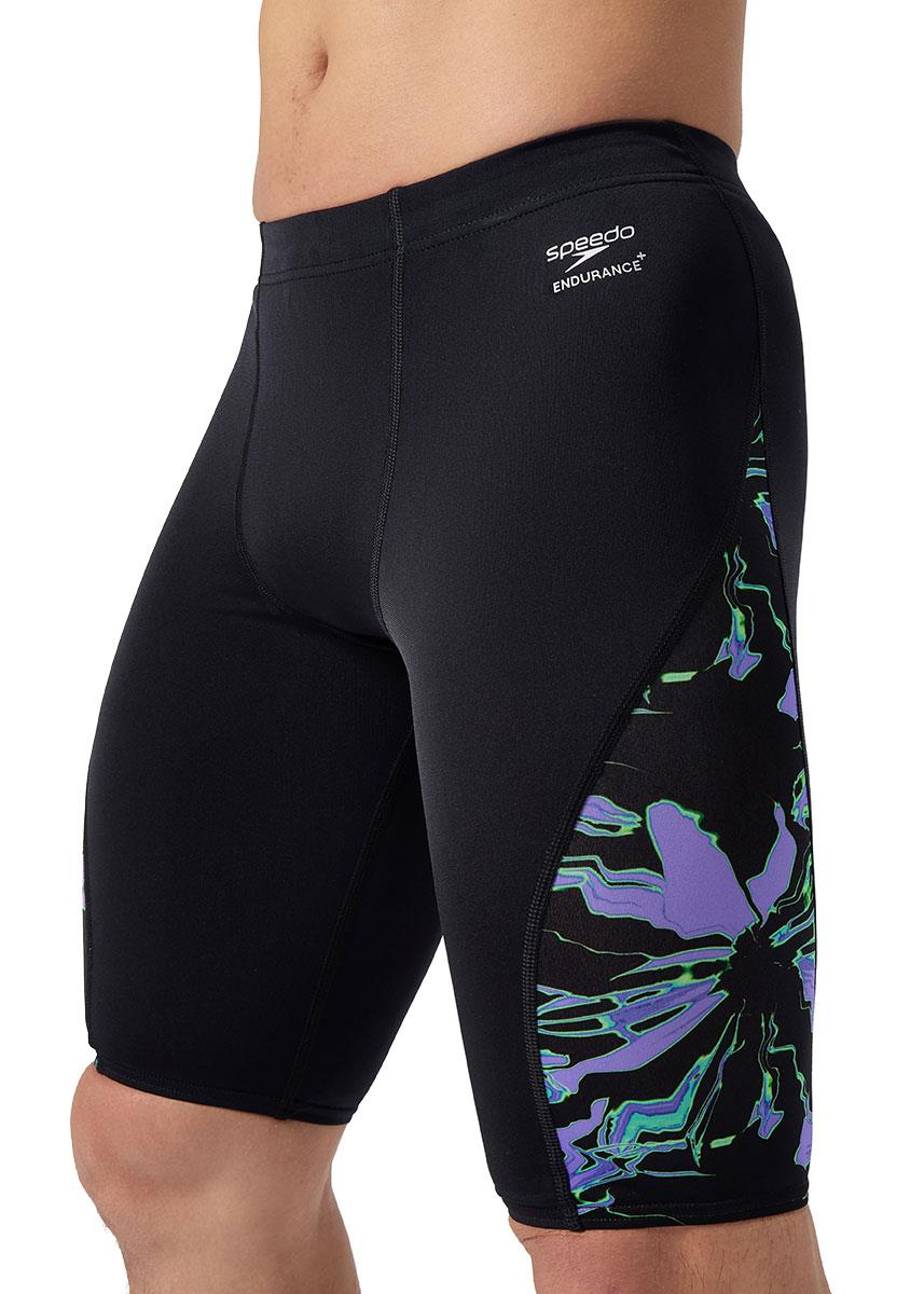 Speedo Printed Side Splice Jammers - Black