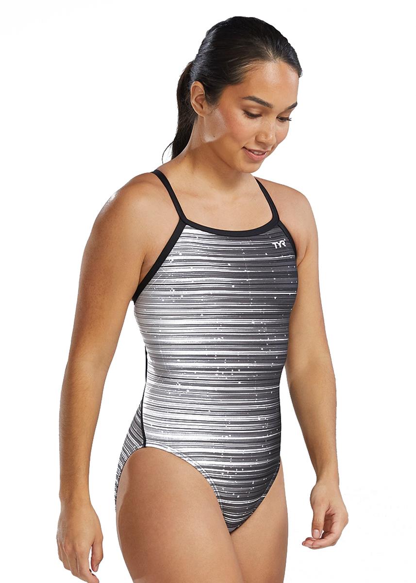 TYR DiamondFit Durafast Elite Speedwarp Swimsuit - Titanium-628698