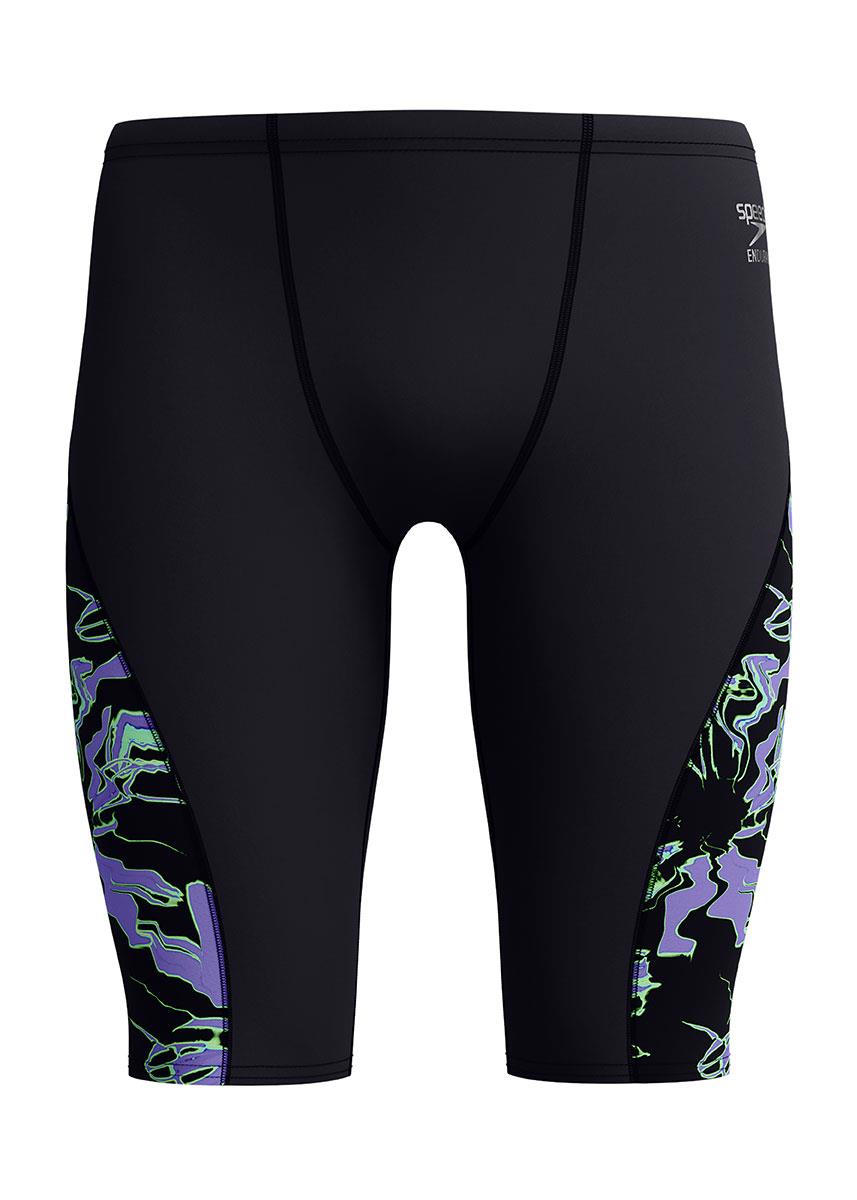 Speedo Printed Side Splice Jammers - Black-628961