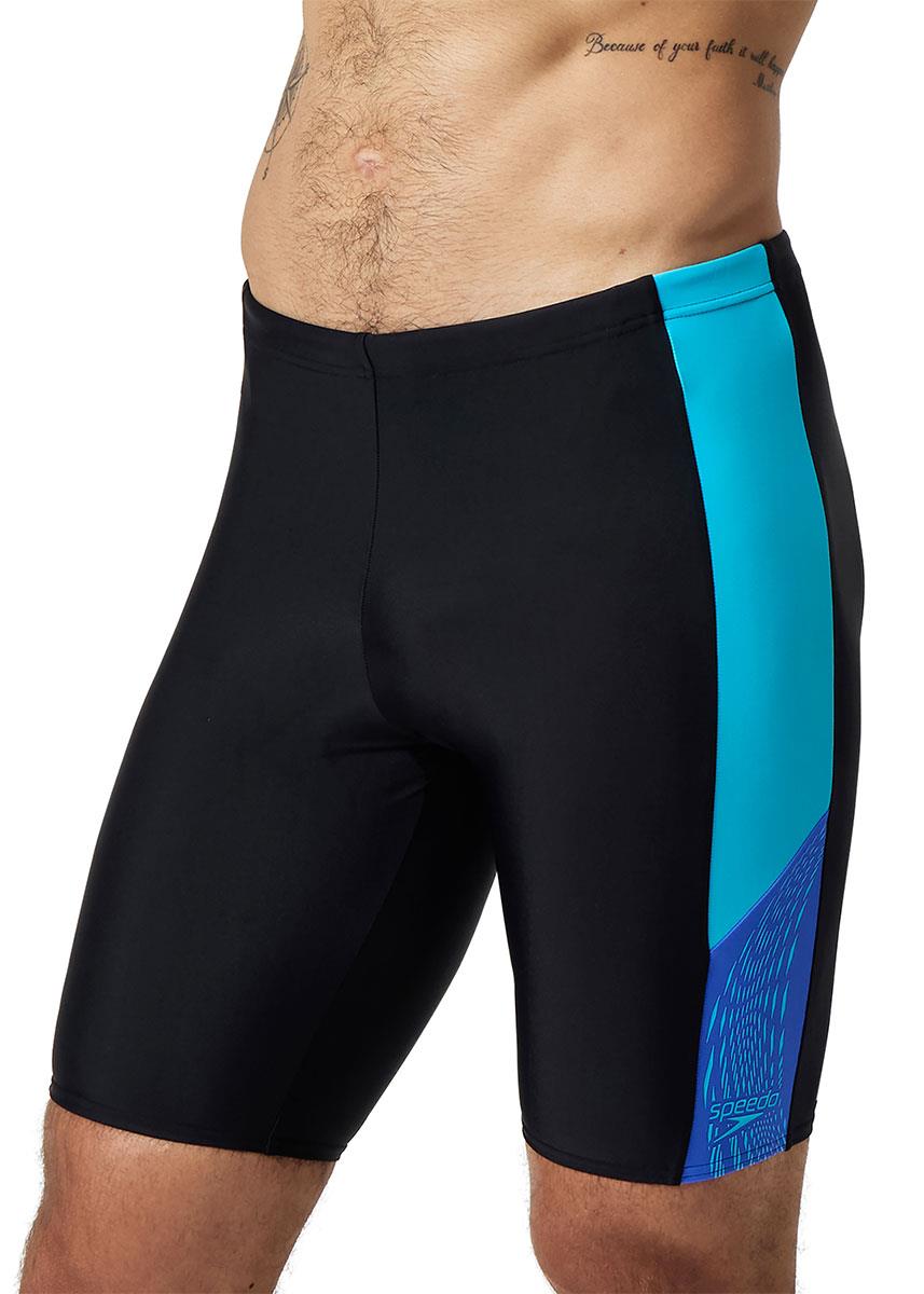 Speedo Dive Splice Jammer - Black / Cobalt Pop
