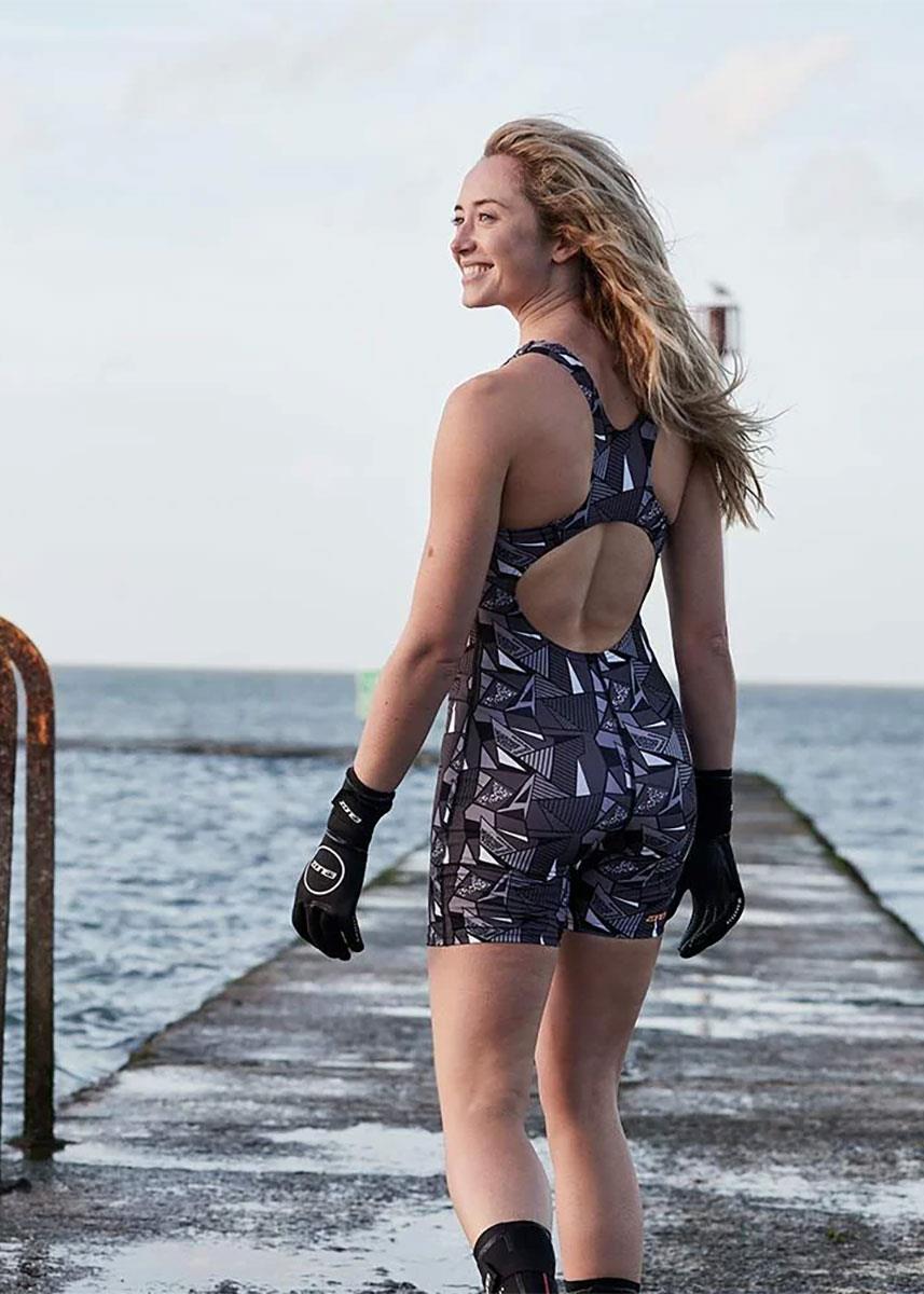 Zone3 Renew Openwater Short Leg Kneesuit - Black / Grey-628889