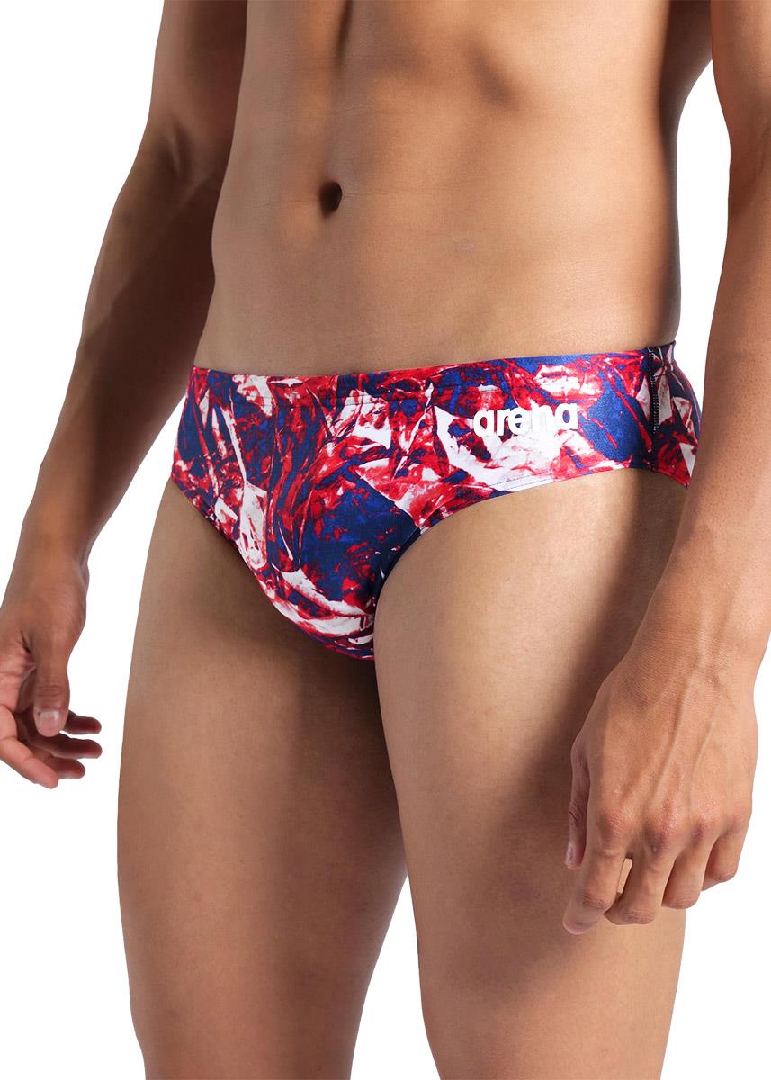Arena Crackle Briefs - Navy / Red / Blue / White