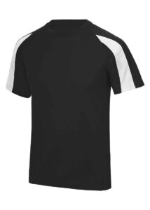 AWDis Cool Contrast T-Shirt - Jet Black / White