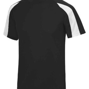 AWDis Cool Contrast T-Shirt - Jet Black / White