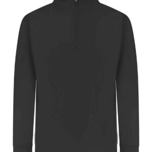 Finden + Hales Boys 1/4 Zip Tracksuit Top - Black