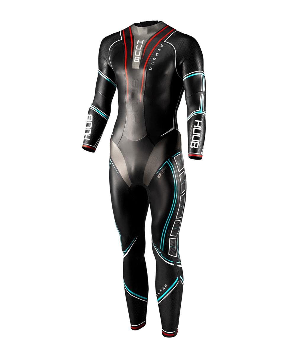 HUUB Men's Varman Wetsuit - Glacier Blue & Red-629415