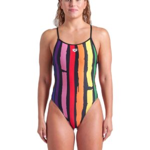 Arena Let it Beat Lace Swimsuit - Black Multi / Black