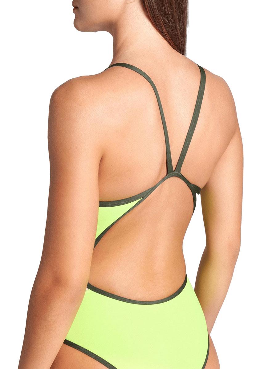 Arena Icons Solid Super Fly Back Swimsuit - Lime / Sage -629969