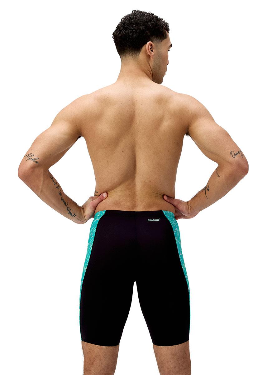 Speedo Mens Hyperboom Panel Jammer - Blue / Green-629809