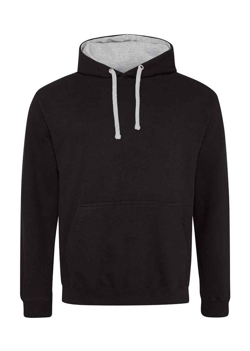 AWDis Varsity Hoodie - Black / Grey