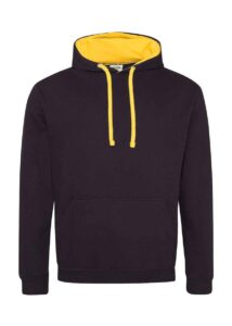 AWDis Varsity Hoodie - Jet Black / Gold