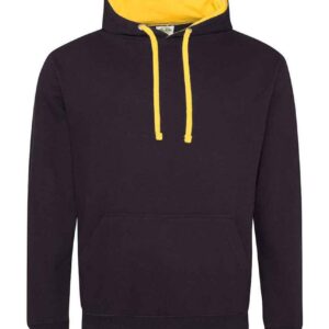 AWDis Varsity Hoodie - Jet Black / Gold-0