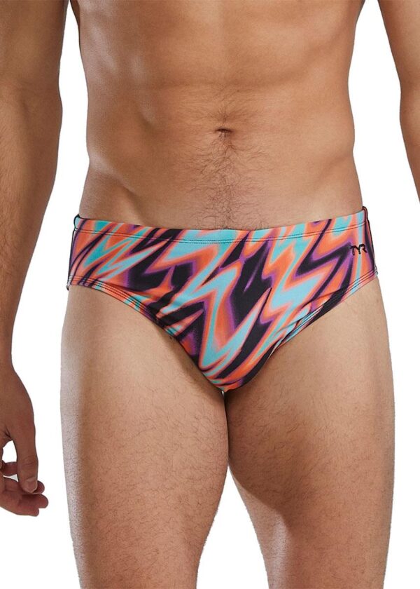 TYR Durafast Elite Disarray Brief - Orange / Multi