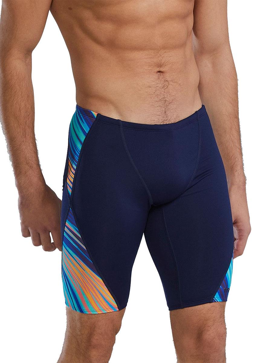 TYR Men's Durafast Elite Riptidal Jammer - Teal / Orange-630257