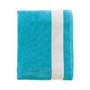 SOL'S Lagoon Beach Towel - Turquoise Blue / White