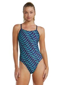 TYR Durafast Elite Dragonflyte Cutoutfit One Piece Swimsuit - Green / Navy
