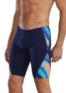 TYR Men's Durafast Elite Riptidal Jammer - Teal / Orange