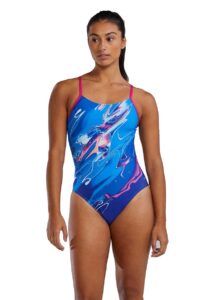 TYR Durafast Elite Abstractai Cutoutfit One Piece Swimsuit - Royal / Multi