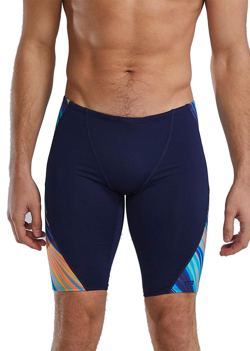 TYR Men's Durafast Elite Riptidal Jammer - Teal / Orange-630256