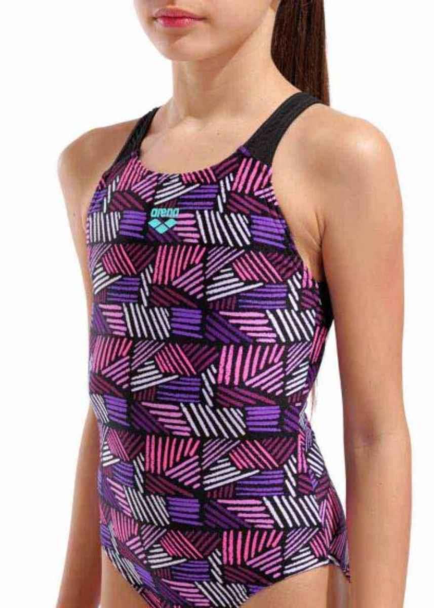 Arena Girl's Candies Swim Pro Back Swimsuit - Multi / Black / Pink-631256